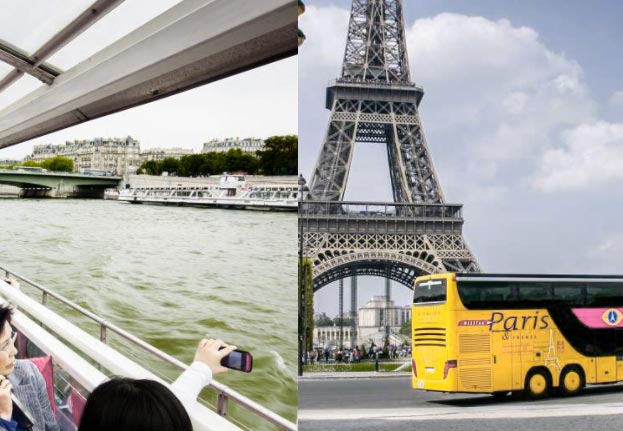 Boka en rundtur med buss och båttur på floden Seine Paris