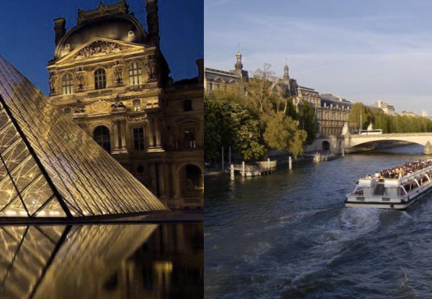 Boka en båttur på Seine och inträde Louvren Paris