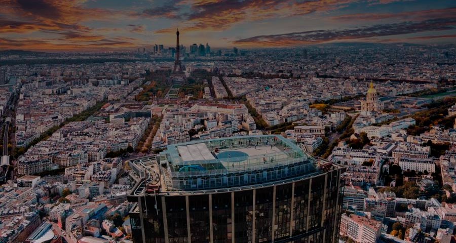 Se ut över Paris från Montparnasse Tower